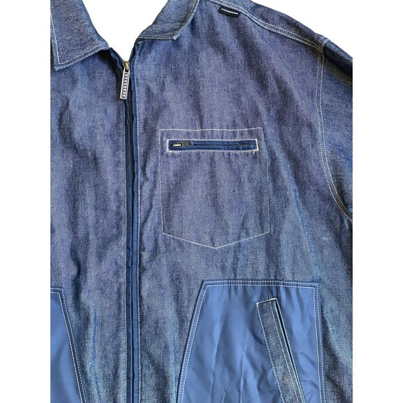 Rocawear Blue and White Denim Zip Up Jean Jacket sz 3xl - Picture 5 of 8